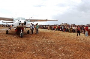 Crowd Around the Plane